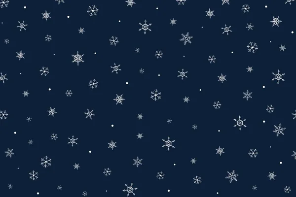Flocos Neve Cartão Natal Caindo Neve Branca Ilustração Vetorial Fundo —  Vetores de Stock