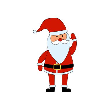 Noel Baba Retro vektör çizim neşeli Noel ve mutlu yeni yıl