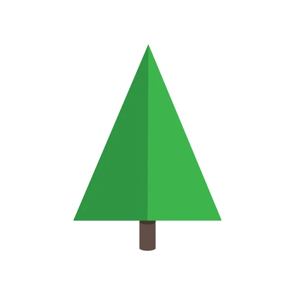 クリスマス ツリー アイコン記号ベクトル イラスト Fir フラット スタイルのデザインです 白い背景の分離家族のクリスマス休日のお祝いのシンボル 休業のシンプルな形状 メリー — ストックベクタ