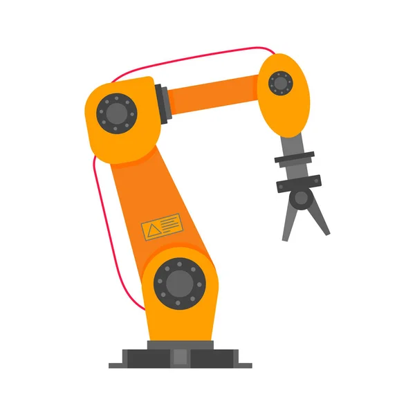 Robotarm Platt Design Vektor Illustration Stilikon Logga Isolerade Vit Bakgrund — Stock vektor