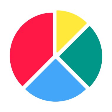 Beyaz arka plan üzerinde izole Modern daire düz stil infographics simge işareti vektör tasarlamak.