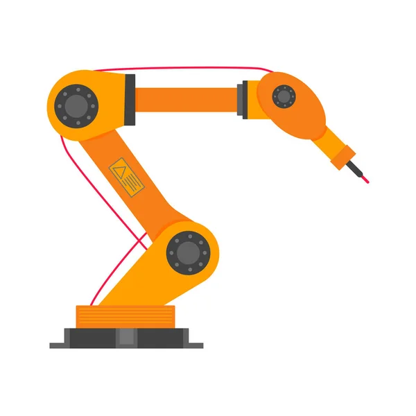 Braço Robótico Design Estilo Plano Vetor Ícone Ilustração Sinal Isolado —  Vetores de Stock