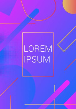 Yaratıcı soyut minimal tasarım geometrik desen yatay arka plan veya duvar kağıdı. Trendy, colorsul canlı degrade kompozisyon doku şekillendirir. Canlı degrade arka plan