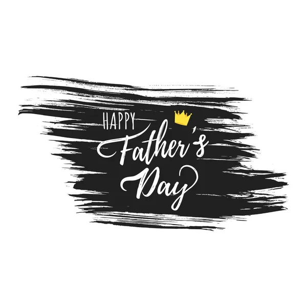 Happy Father Day Postcard Flat Style Design Vector Illustration Isolated — Stock Vector