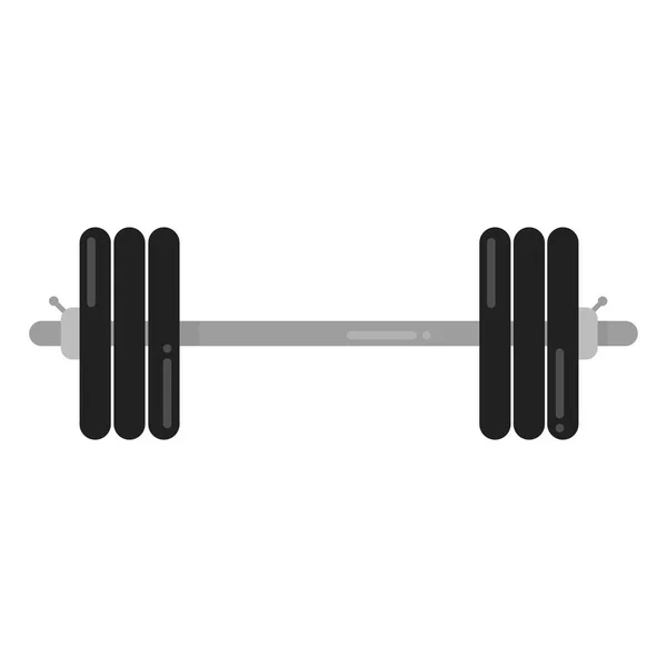 Sportschool Fitnesscentrum Barbell Vlakke Stijl Ontwerp Vector Illustratie Pictogram Teken — Stockvector