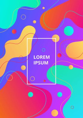 Yaratıcı soyut fluide şekil geometrik desen arka plan veya duvar kağıdı. Şık, renkli canlı degrade şekilleri kompozisyon doku. 