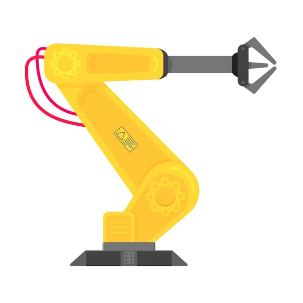 Roboterarm Flachen Stil Design Vektor Illustration Symbol Zeichen Isoliert Auf — Stockvektor