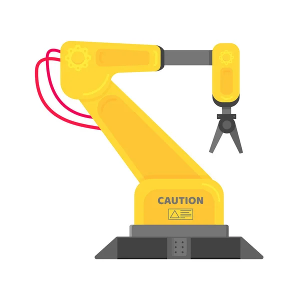 Роботизована Рука Плоский Стиль Дизайну Векторні Ілюстрації Значок Ізольовані Білому — стоковий вектор