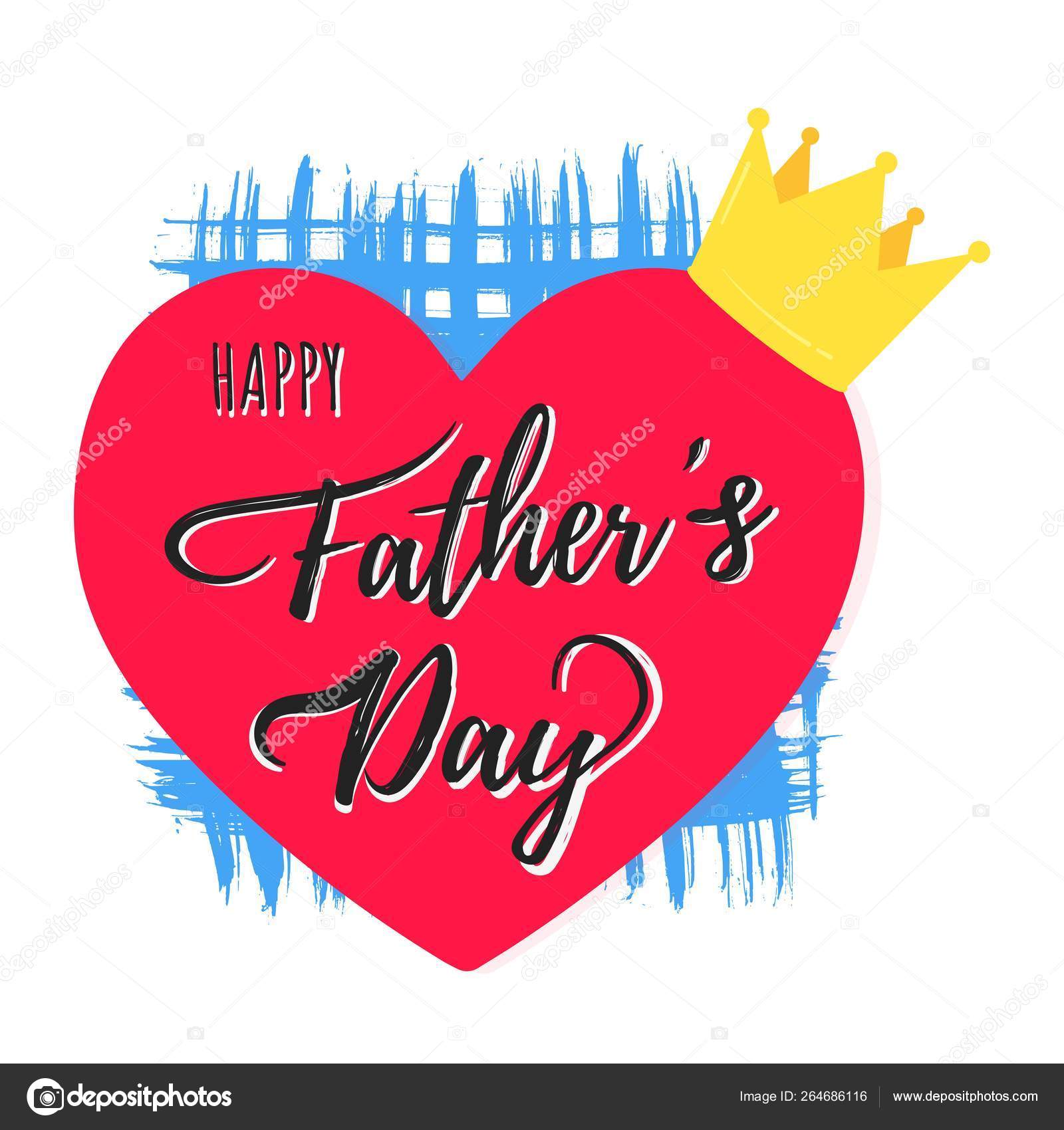 Happy Father Day Postcard Flat Style Design Vector Illustration Isolated Vector Image By C Mironovkonstantin Vector Stock 264686116