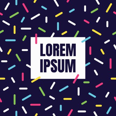Kesintisiz geometrik desen memphis tarzı desen arka plan beyaz arka plan üzerinde izole basit şekiller kare sürüm düz stil tasarım vektör çizim ile.