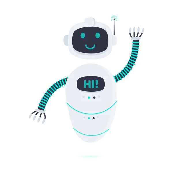 Ρομπότ Chatbot Εικονίδιο Σύμβολο Επίπεδη Στυλ Σχεδίαση Διανυσματική Απεικόνιση Απομονώνεται — Διανυσματικό Αρχείο