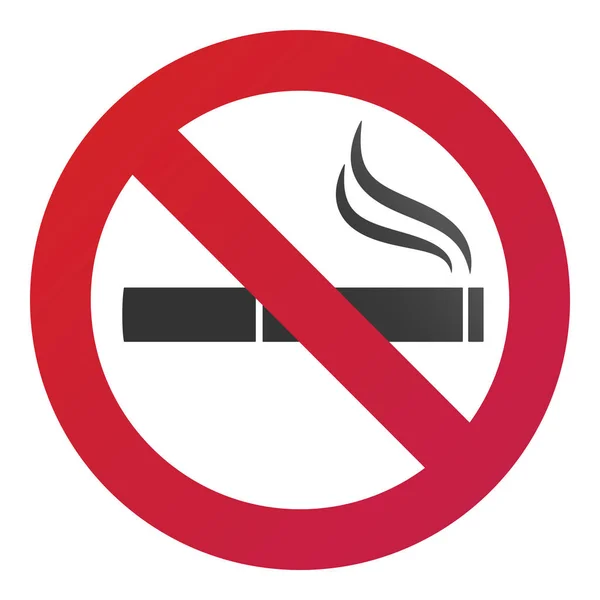 Никаких Следов Курения Запретный Знак Значок Изолирован Белом Фоне Векторной — стоковый вектор