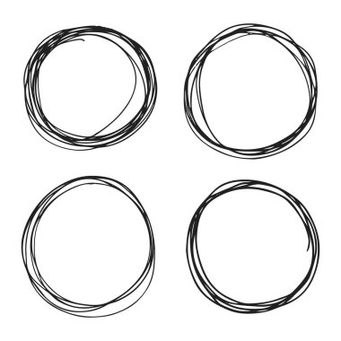 Beyaz arka plan çizmek vektör illüstrasyon izole yuvarlak çizim 4.