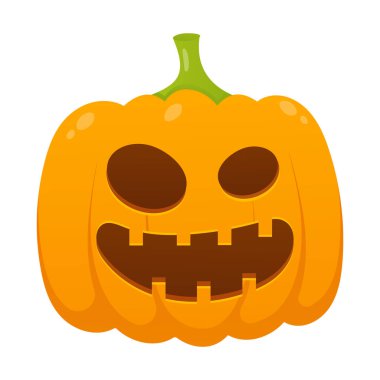 Korkunç yüz ifadesi grimace ile Turuncu halloween kabak