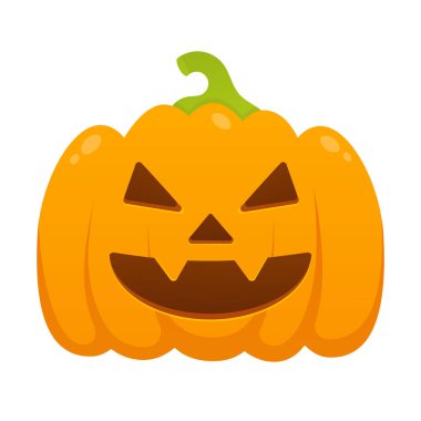 Korkunç yüz ifadesi grimace ile Turuncu halloween kabak