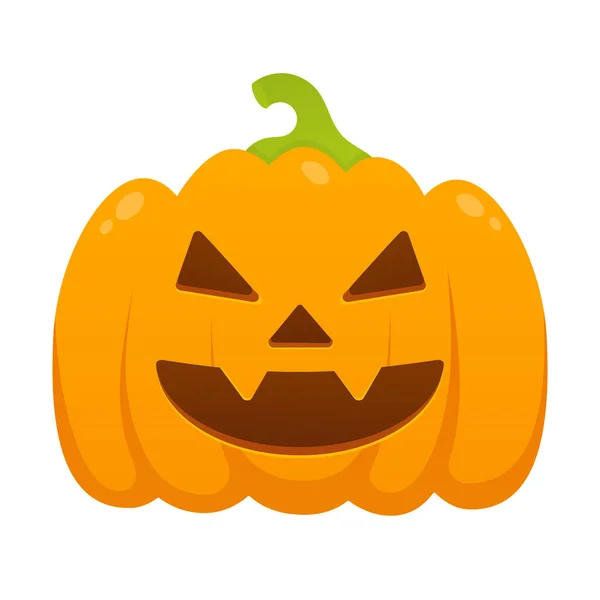 Orange halloween tök ijesztő arckifejezés fintor — Stock Vector
