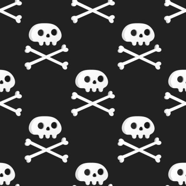 Beyaz kafatasları ve geçiş kemikleri ile dikişsiz desen