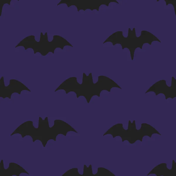 Padrão de Halloween sem costura com animais morcegos design de estilo plano —  Vetores de Stock
