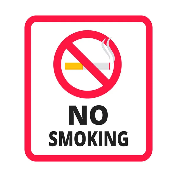 Smoking Sign Forbidden Sign Icon Isolated White Background Vector Illustration — Stock Vector