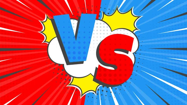 Pantalla Versus ilustración vectorial de diseño de estilo plano. Pantalla de lucha para la batalla o el juego . — Vector de stock