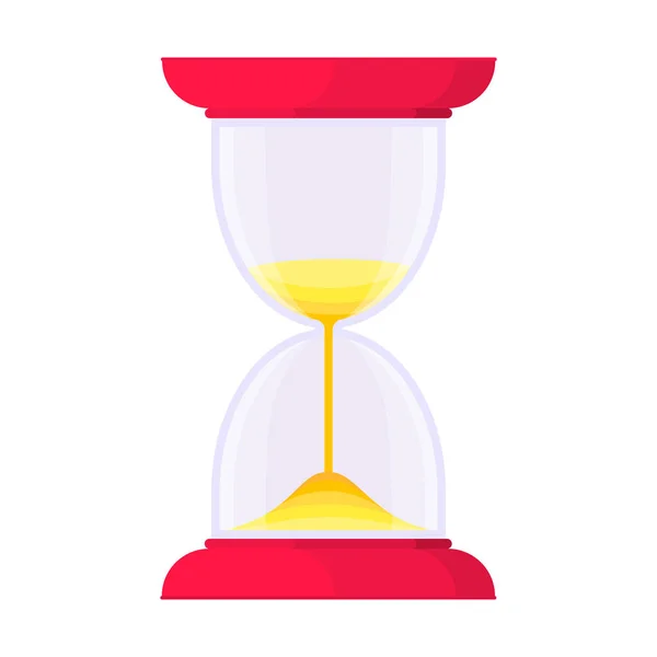 Hourglass εικονίδιο σημάδι επίπεδη στυλ σχεδιασμού διανυσματική απεικόνιση απομονώνονται σε λευκό φόντο. — Διανυσματικό Αρχείο