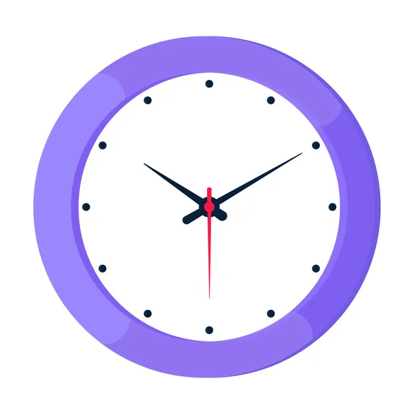 Analoge Uhr Gesicht flachen Stil Design Vektor Illustration Symbol Zeichen. — Stockvektor