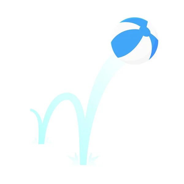 Прыжки Пляжный Мяч Плоский Стиль Дизайн Векторной Иллюстрации Знак Значок — стоковый вектор