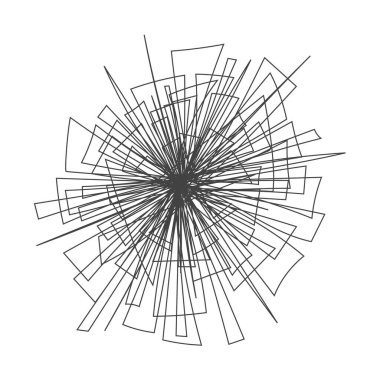Karmaşık kaos soyut el çizilmiş dağınık karalama topu vektör çizimi.