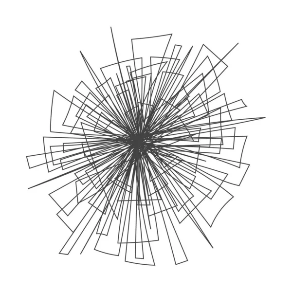 Wirrwarr Chaos abstrakte Hand gezeichnet chaotisch kritzeln Ball Vektor Illustration. — Stockvektor