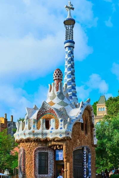 Park Guell'de Pavyon — Stok fotoğraf