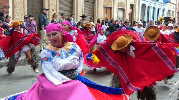 Cuenca Ecuador November 2018 Traditionella Parad Eller Arcade Dag Självständighet — Stockfoto