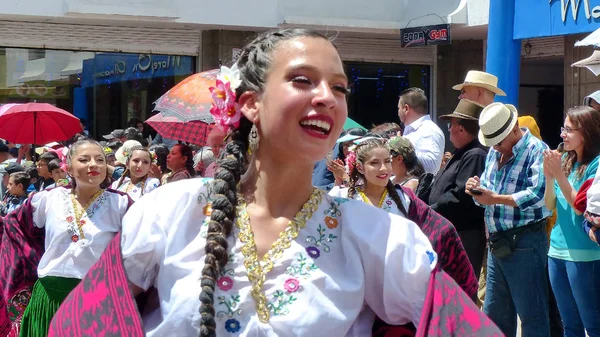 Cuenca Équateur Avril 2019 Défilé Traditionnel Défilé Jour Fondation Ville — Photo