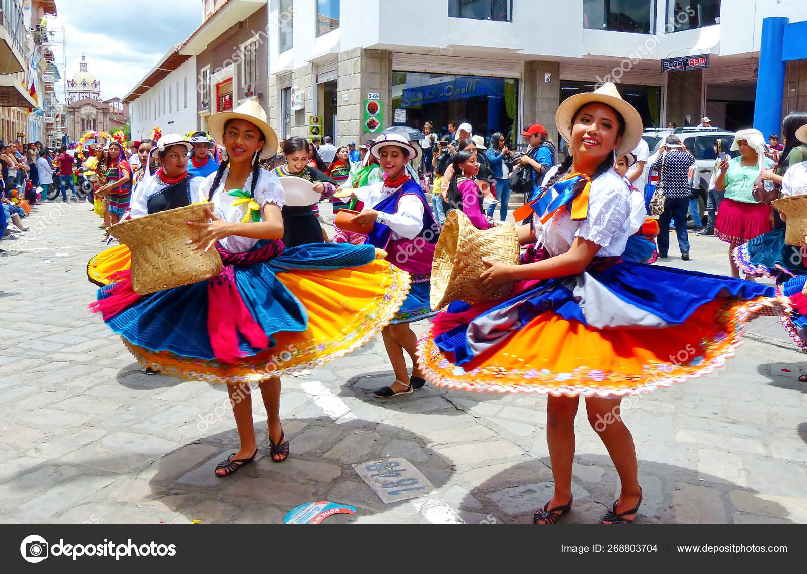 Cuenca Ecuador April 2019 Folk Dancers Represent Variety