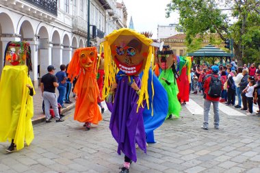 Cuenca, Ekvador - 10 Kasım 2018: Uluslararası Kukla Festivali 