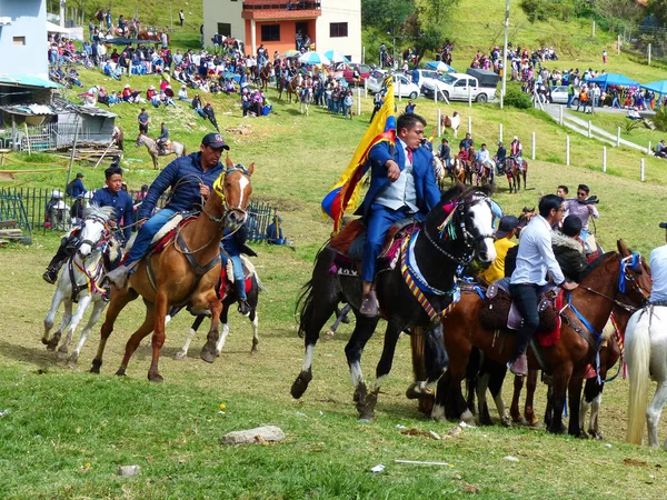 Azuay Equador Setembro 2019 Fiesta San Agustn Comunidade Punta Corral — Fotografia de Stock