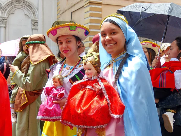 Cuenca Ecuador December 2018 Christmas Parade Pase Del Nino Viajero — Stockfoto