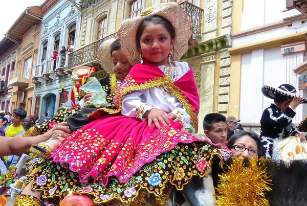 Cuenca Ecuador December 2018 Kerst Parade Paseo Del Nino Viajero — Stockfoto