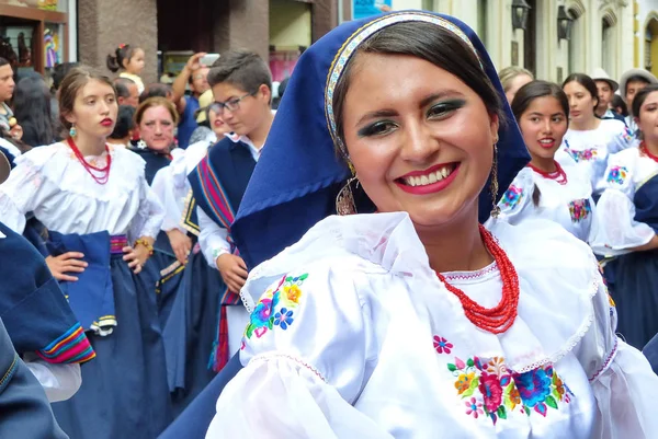 Cuenca Ecuador December 2018 Christmas Parade Pase Del Nino Viajero — Stock Photo, Image