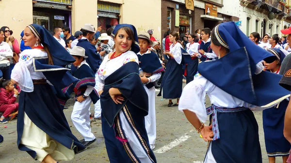 Cuenca Ecuador December 2018 Christmas Parade Pase Del Nino Viajero — Stock Photo, Image