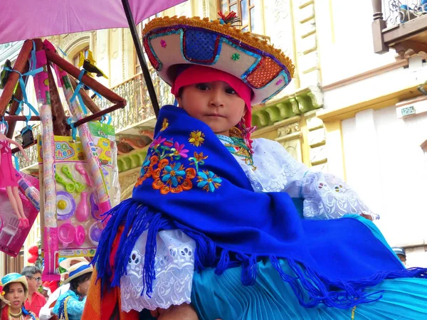 Cuenca Ecuador December 2018 Karácsonyi Felvonulás Paseo Del Nino Viajero — Stock Fotó