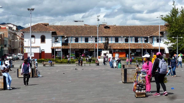 Cuenca Ecuador Mayo 2020 Plaza Civica Plaza Comercial Frente Mercado —  Fotos de Stock
