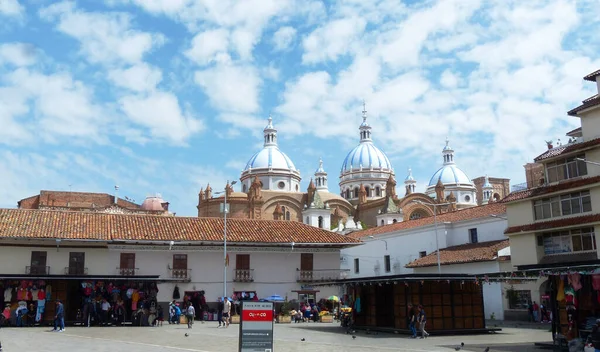 Cuenca Ecuador January 2020 San Francisco Plaza Square History Center — 스톡 사진