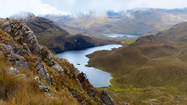 Cajas Ulusal Parkı Andean Highlands Güney Amerika Ekvador Azuay Ili — Stok fotoğraf