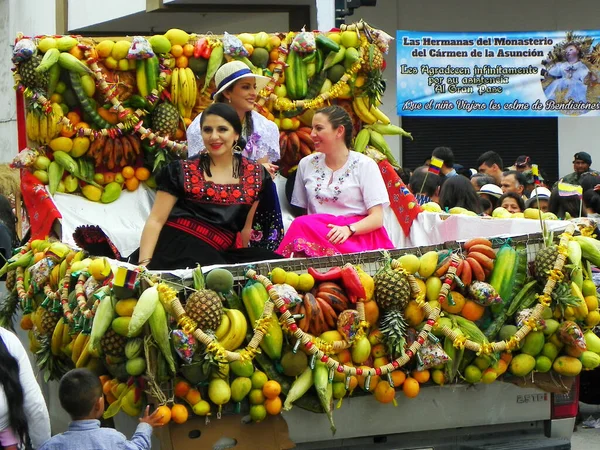 Cuenca Ecuador December 2016 Christmas Parade Pase Del Nino Viajero — 图库照片