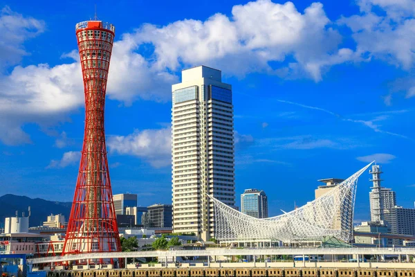 Manzarası Kobe Bağlantı Noktası Kule Kansai Kobe Osaka Japonya — Stok fotoğraf