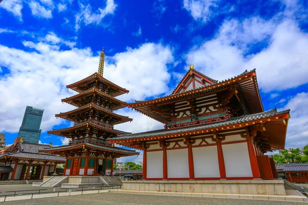 Pagode Cinq Étages Temple Shitennoji Osaka Japon — Photo