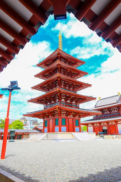 Vijf Verdiepingen Pagoda Shitennoji Tempel Osaka Japan — Stockfoto