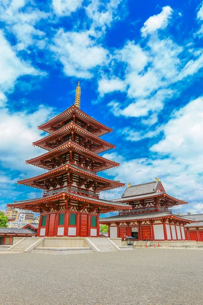 Cinco Pagoda Storied Templo Shitennoji Osaka Japón — Foto de Stock