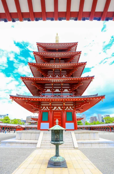 Vijf Verdiepingen Pagoda Shitennoji Tempel Osaka Japan — Stockfoto