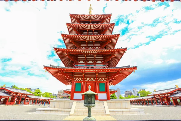Pięć Piętrowej Pagody Świątyni Shitennoji Osace Japonia Zdjęcie Stockowe